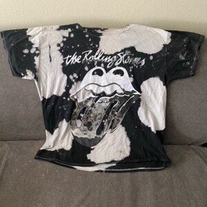 The Rolling Stones Black Tie-Dye T-Shirt